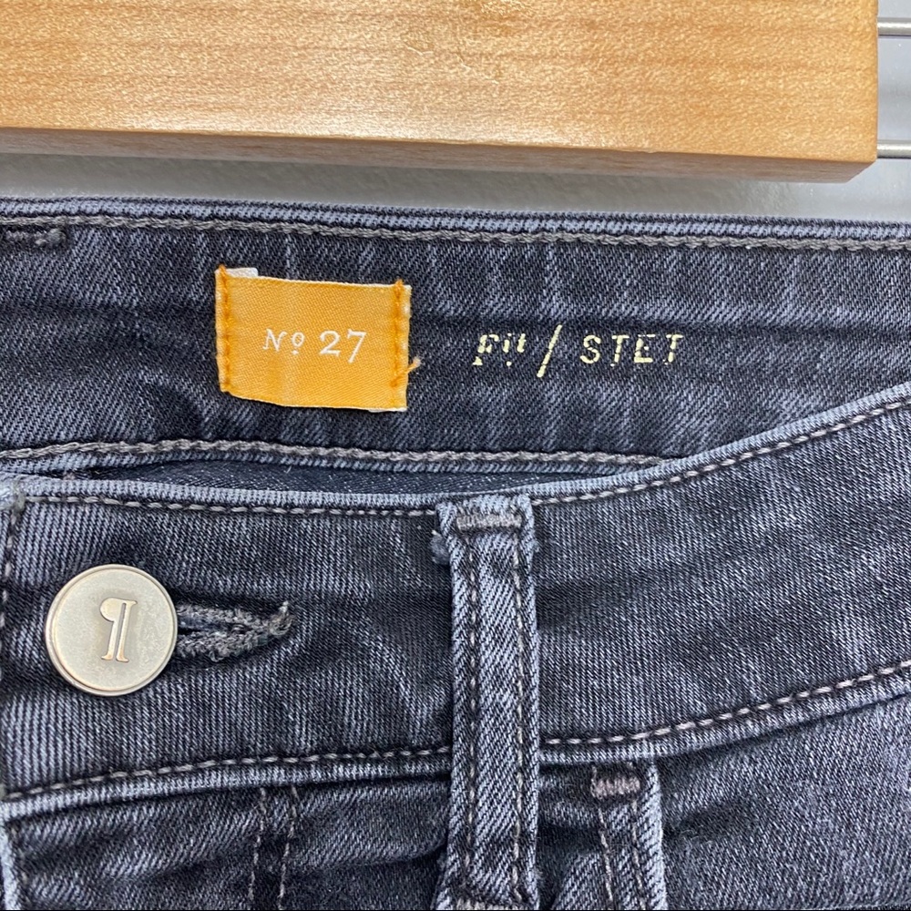 ANTHROPOLOGIE Pilcro and The Letterpress Washed Black Distressed Skinny Jeans - Picture 4 of 7
